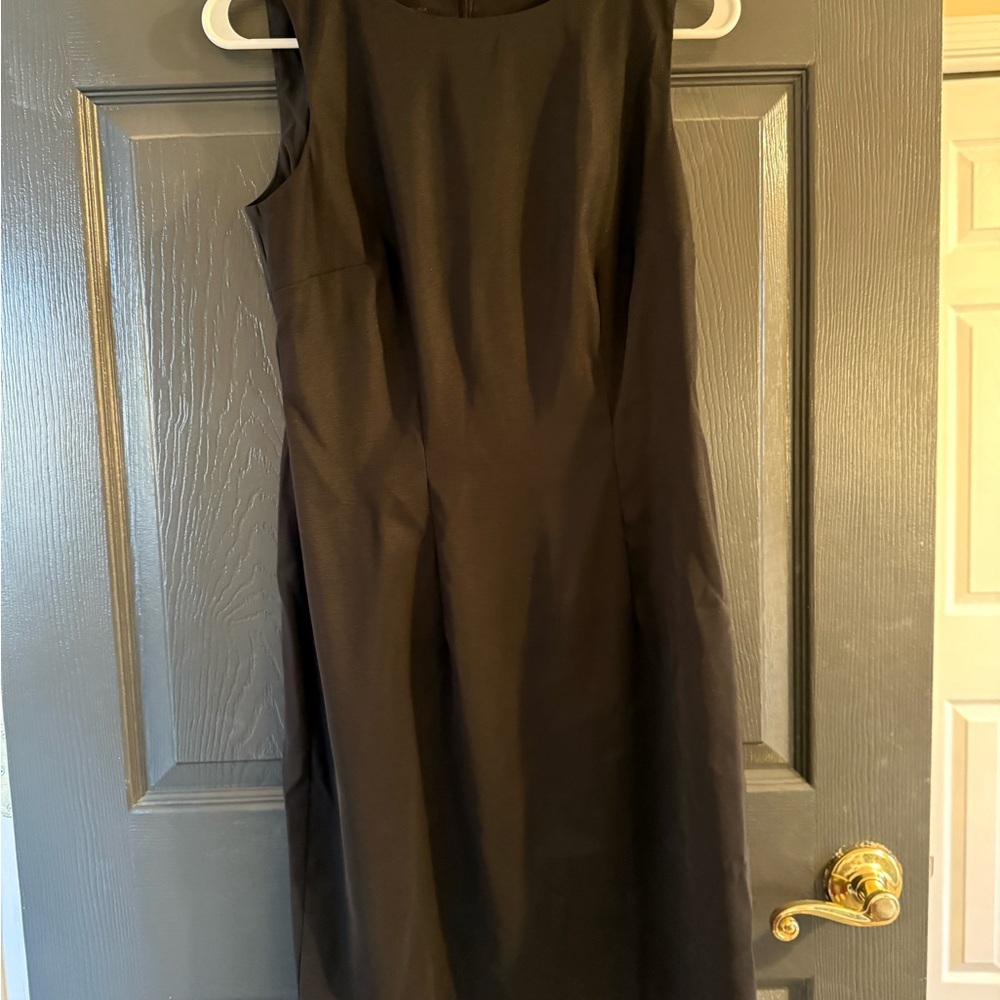 AB Studio Black Halter Sheath Midi Dress Size 6
